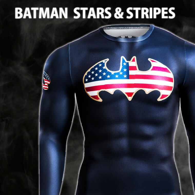 BM・GEAR BATMAN STARS & STRIPES ロングスリーブ