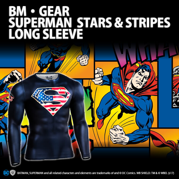 BM・GEAR SUPERMAN STARS & STRIPES ロングスリーブ