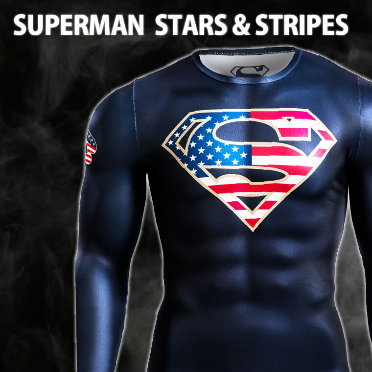 BM・GEAR SUPERMAN STARS & STRIPES ロングスリーブ