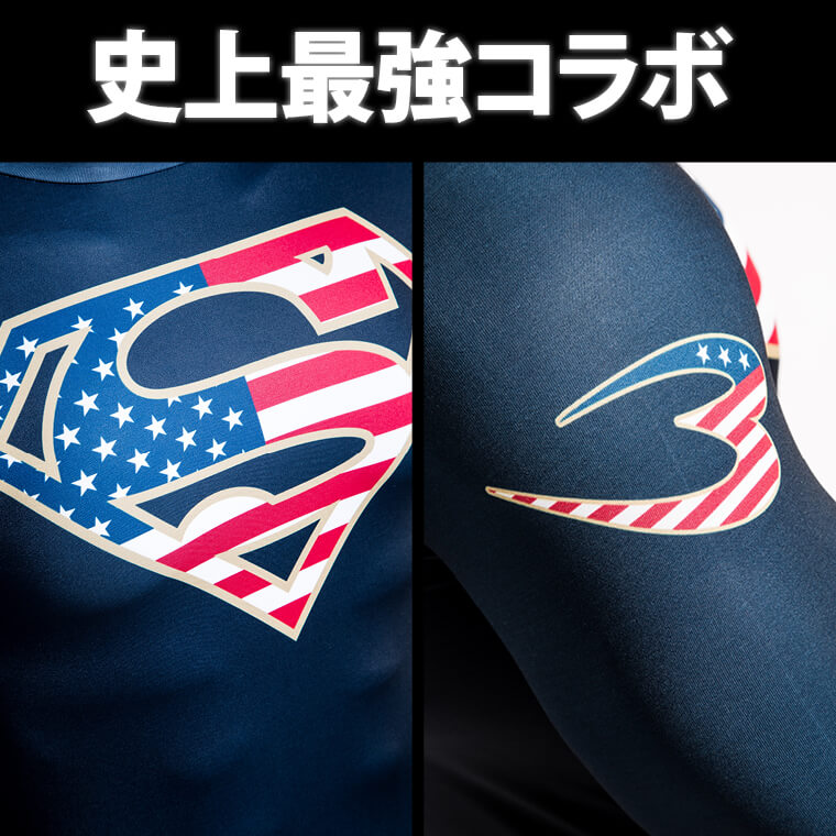 BM・GEAR SUPERMAN STARS & STRIPES ロングスリーブ
