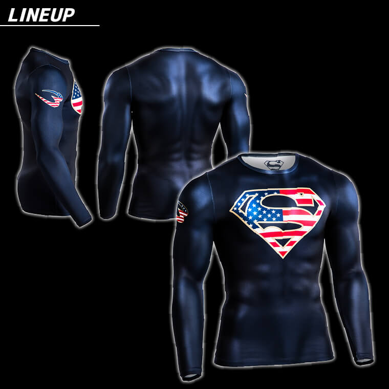 BM・GEAR SUPERMAN STARS & STRIPES ロングスリーブ