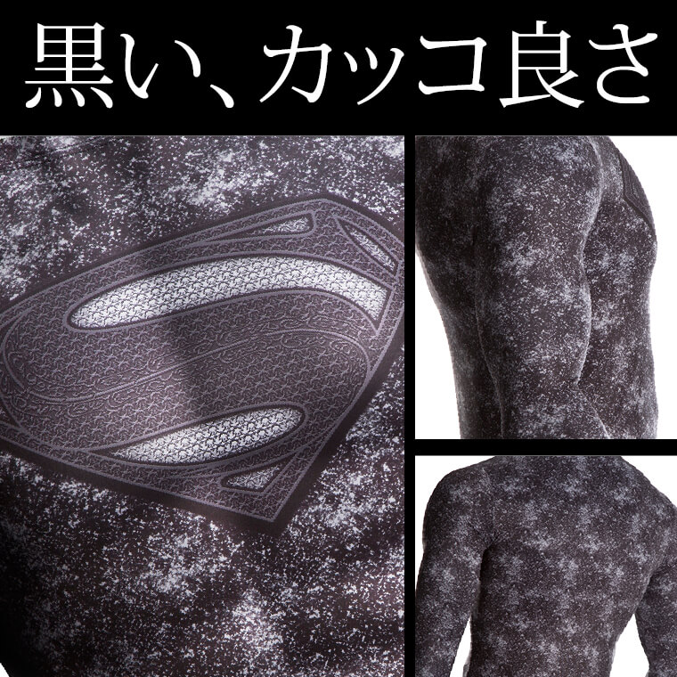 BM・GEAR SUPERMAN LOGO BLACK ロングスリーブ詳細画像"