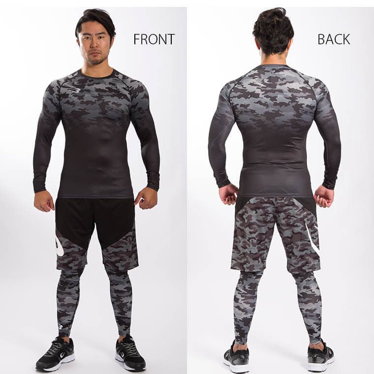 BM・GEAR カモグラデーションプリント ワークアウト トレーニング