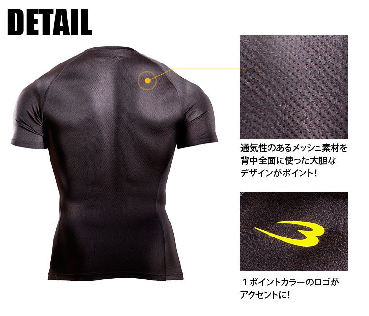 BM・メッシュGEAR ハーフスリーブ