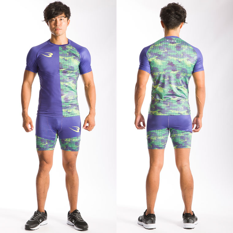 BM・GEAR パネルプリントハーフスリーブ