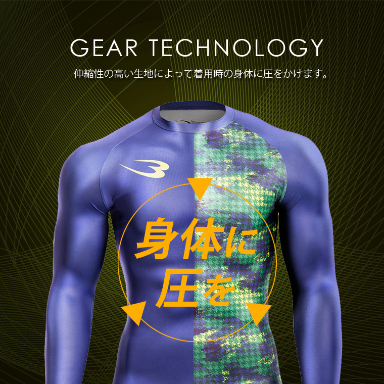 BM・GEAR パネルプリントロングスリーブ
