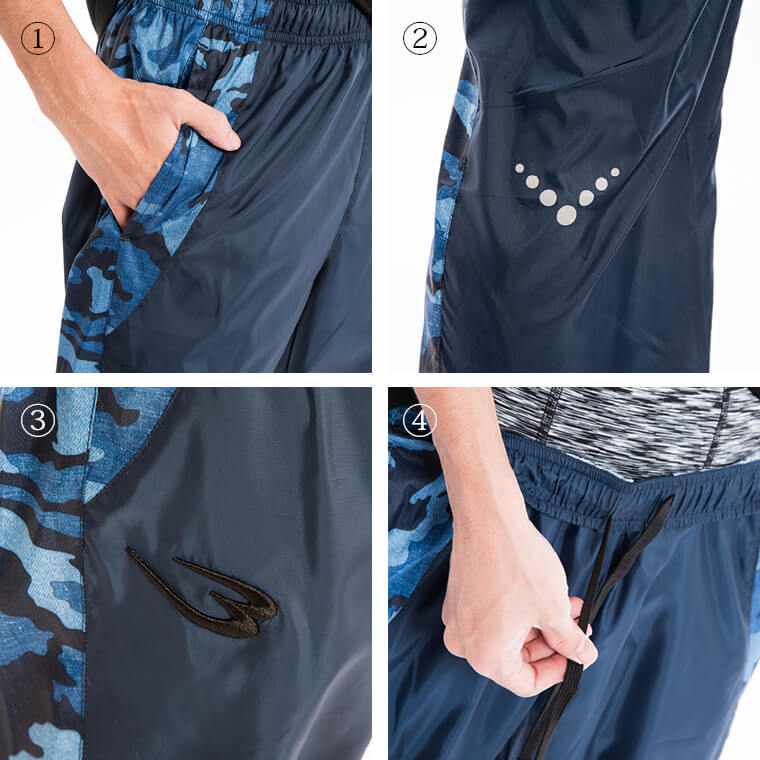花粉対策用ウェア ミドルパンツ 花粉対策洋服 登山 トレイルランニング