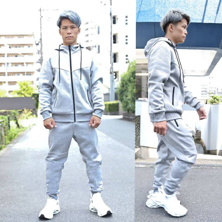 BM・TECH Bロゴロングパンツ1