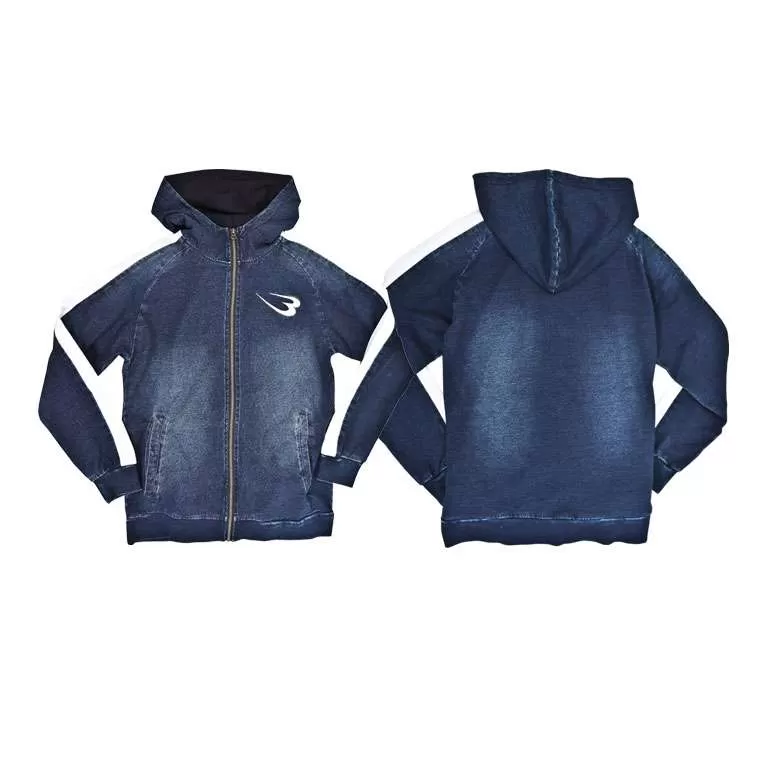 bm plus DENIM-KNIT パーカー