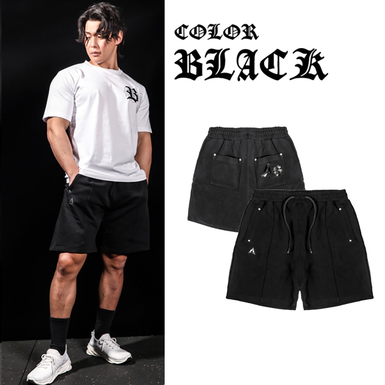 ∧Ｂ　スウェット ワイドハーフパンツ