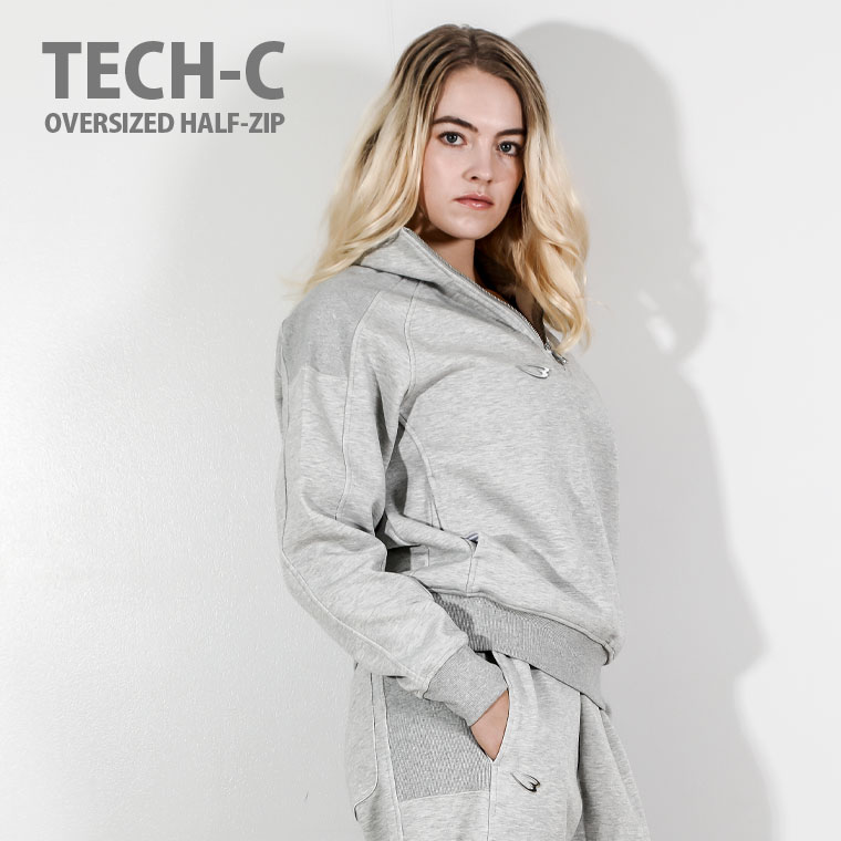 ＴＥＣＨ－Ｃ　オーバーサイズハーフジップ