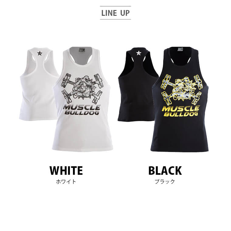 タンクトップ ホワイトとブラックの全2色展開