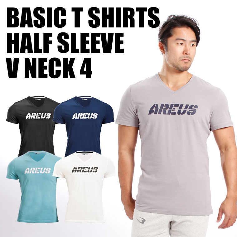 ベーシックTシャツハーフスリーブVネック4