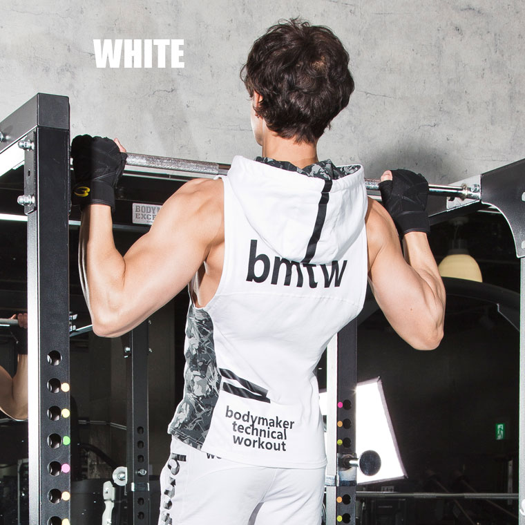 BM・GYMウェア ノースリーブフーディ
