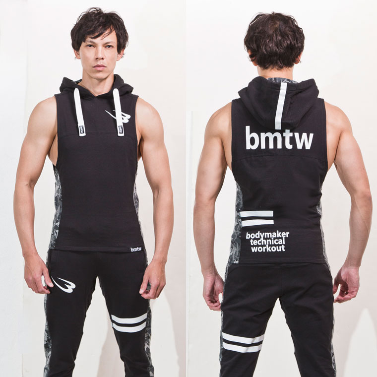 BM・GYMウェア ノースリーブフーディ