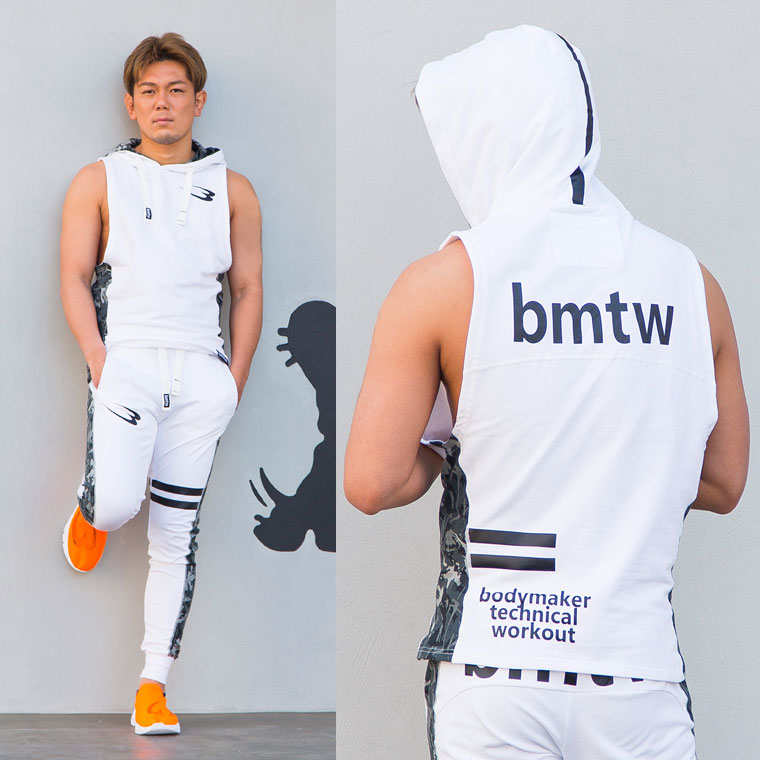 BM・GYMウェア ノースリーブフーディ