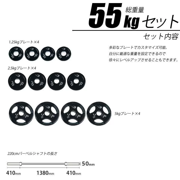 オリンピックバーベルセット4 55kg