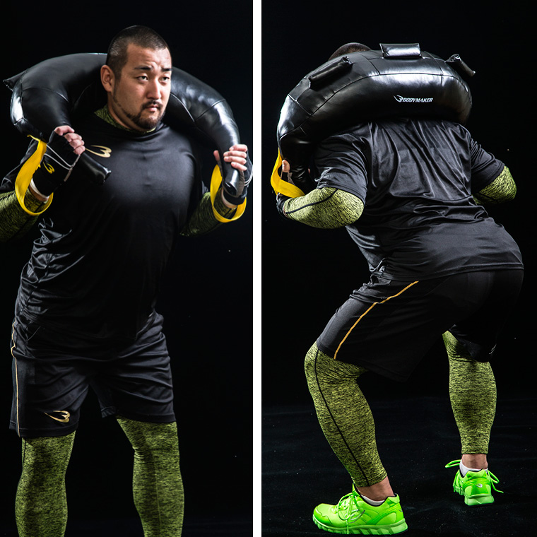 ブルガリアンサンドバッグ 15kg トレーニング例