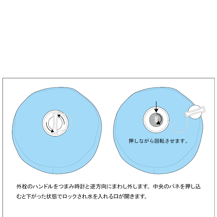 TG083:ウォーターバッグ(ボール型):水の入れ方上