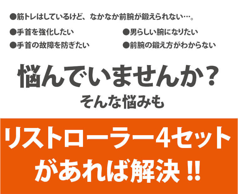 リストローラー4 ハンマートーンプレート1.25kg 2枚付き