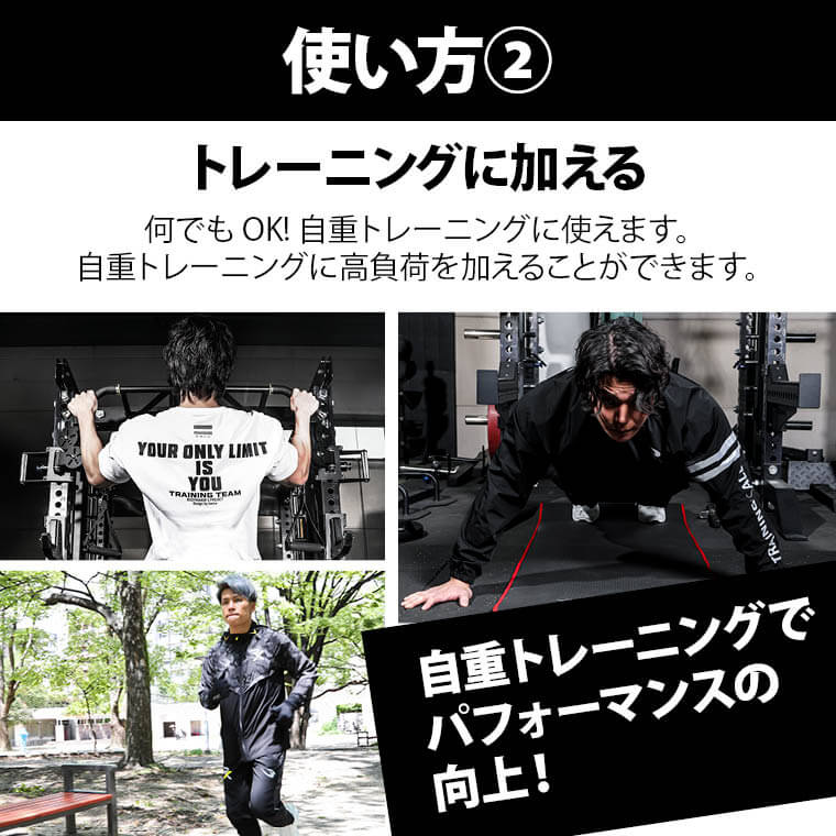 パワージャケット SUPERMAX 20kg ブラック｜BODYMAKER