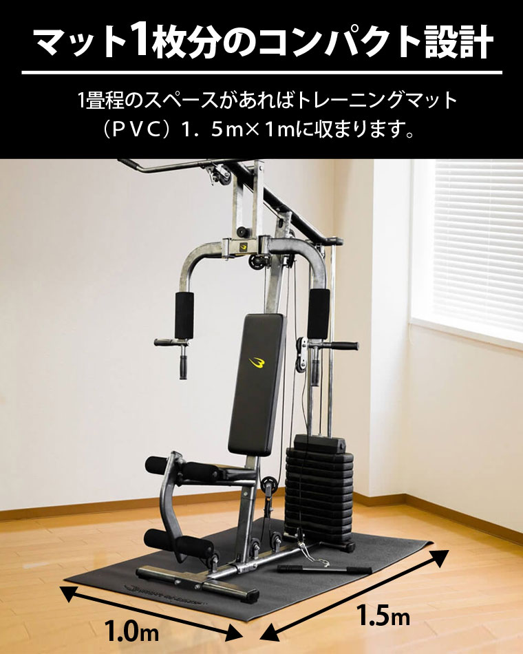 ホームジムDX トレーニングマットセット省スペース設計 