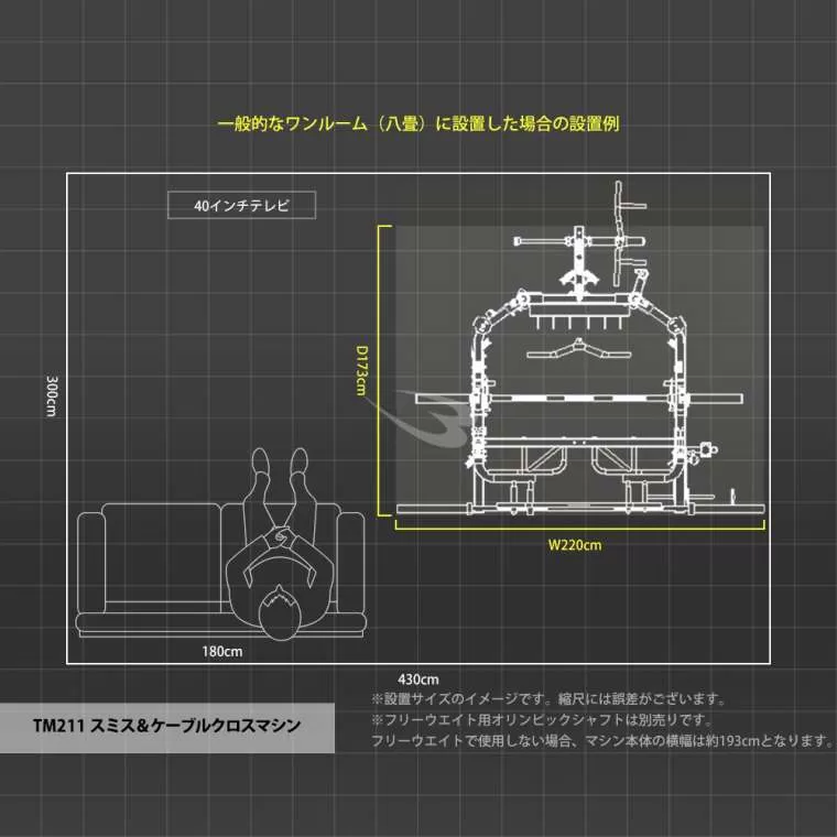 トレーニングジムルームPRO Aセット2