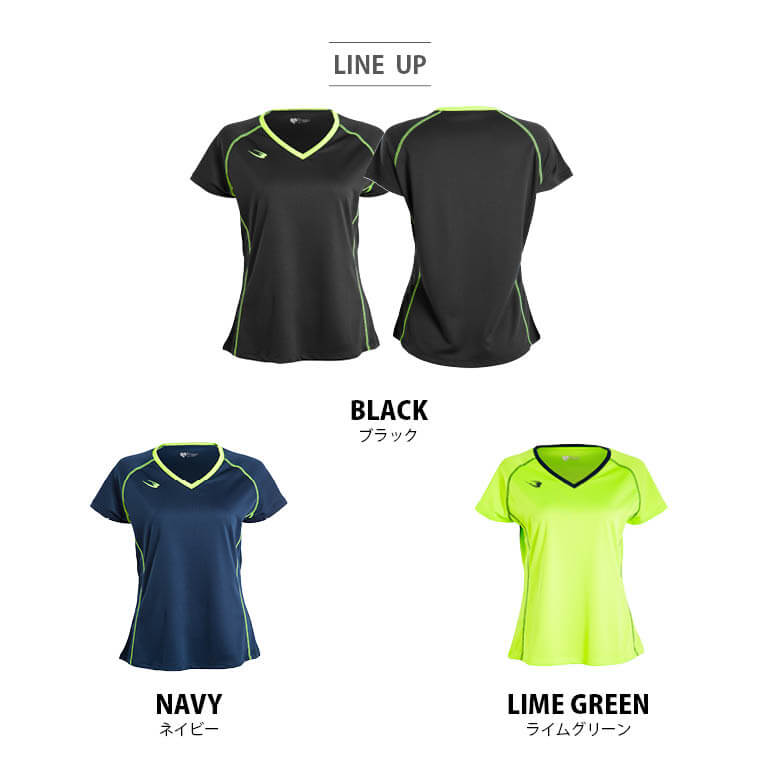 BM・DRY Vネックハーフスリーブ WOMEN S1