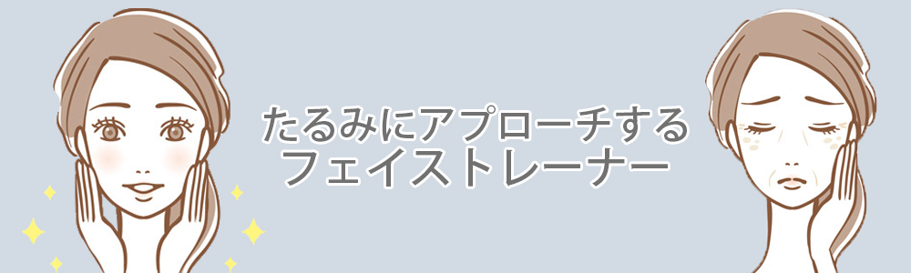 フェイスラインのたるみにアプローチするフェイストレーナー
